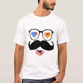 Roligt ansikte med mustasch 2 tee shirt