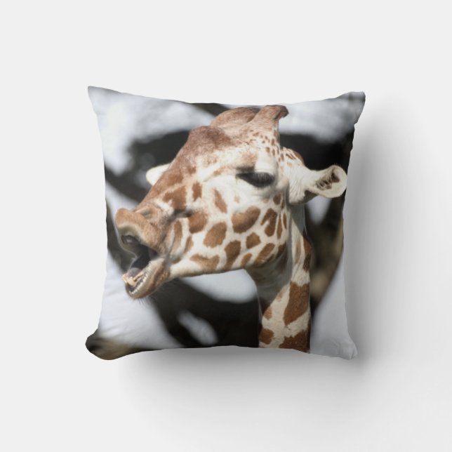 Roligt ansikte nätgiraff, San Francisco Kudde (Framsida)