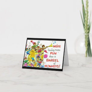 Roligt-anteckningskort för nycklar kort