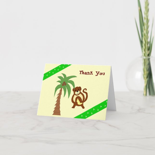 Roligt apatack tack kort (Framsida)