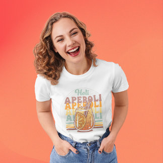 Roligt Aperol Girly Cocktail Sommar Party Rosa T Shirt
