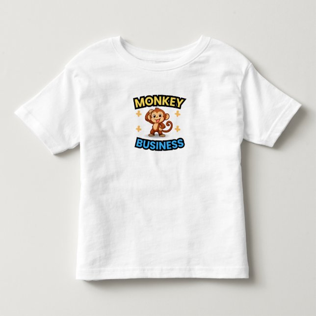 Roligt Apgrimaser T Shirt (Framsida)