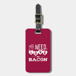 Roligt är allt som du behöver, kärlek och bacon bagagebricka
