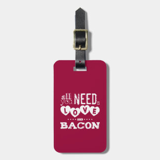Roligt är allt som du behöver, kärlek och bacon bagagebricka