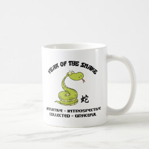 Roligt år av ormen kaffemugg