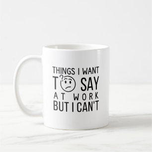 Roligt arbetscitat kaffemugg