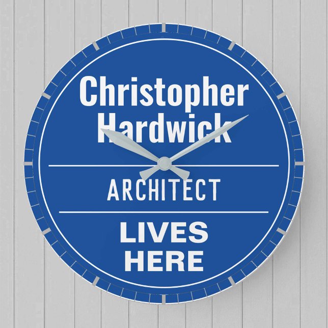 Roligt Architect Wall Plaque Stil Large Clock Stor Klocka (Skapare uppladdad)
