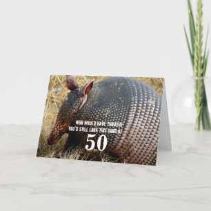 roligt armadillo-födelsedagskort humor kort
