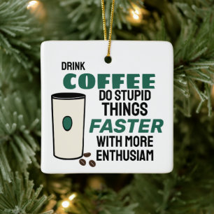 Roligt Års Kaffe Jul Ornament