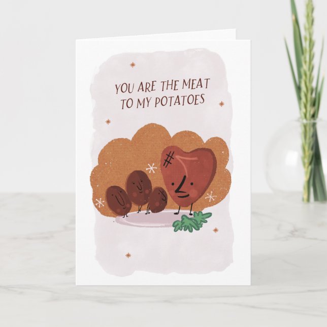 Roligt årsdagskort eller Alla hjärtans dag-kort, r Kort (Framsida)