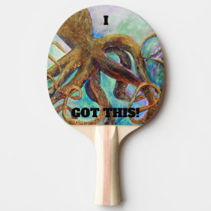 Roligt Art - I Har this-Octopus Ping Pong Paddle Pingisracket