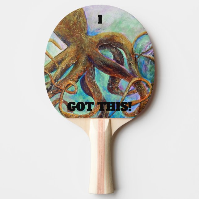 Roligt Art - I Har this-Octopus Ping Pong Paddle Pingisracket (Framsidan)