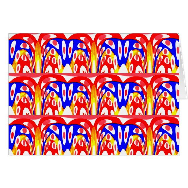 Roligt art-kort hälsningskort (Framsidan Horizontal)