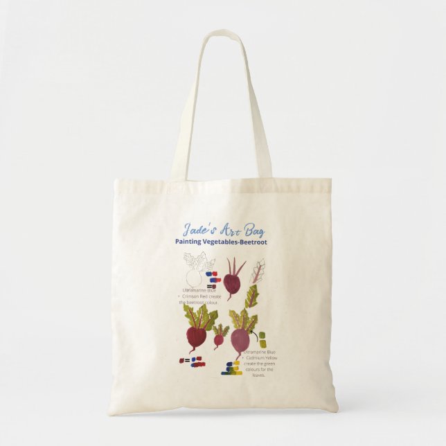 Roligt Art Lesson Beet Children's Tote Bag Tygkasse (Framsidan)