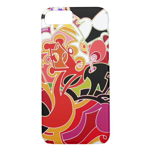 Roligt Art Phone Case Case-Mate iPhone Skal (Baksida)