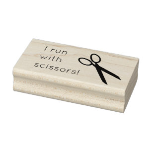Roligt Artist Scissors Rubber Frimärke Stämpel