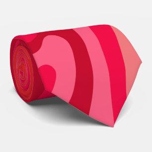 Roligt Artsy Red Rosa Mönster Slips