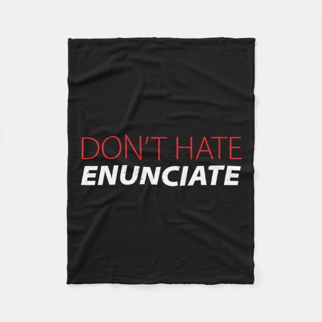 Roligt Asl-Döv för att signera språkinläsning Fleecefilt (Framsidan)