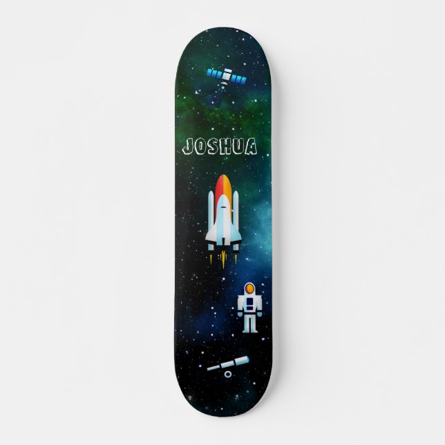 Roligt Astronaut Collage Mini Skateboard Bräda 18,5 Cm (Framsida)