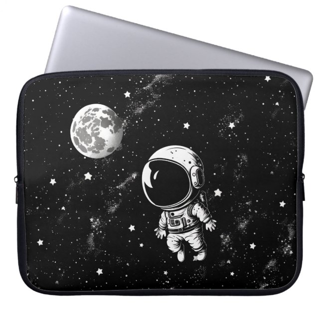 Roligt Astronaut i rymden Laptop sleeve (Framsidan)