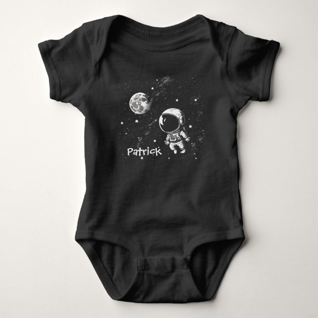 Roligt Astronaut i rymden T Shirt (Framsida)