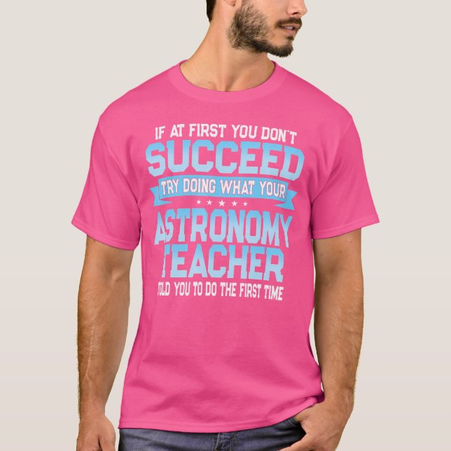 Roligt Astronomy Teacher Gift Funny Soutay T Shirt (Framsida)