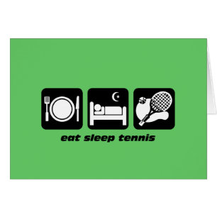roligt äta sömntennis hälsningskort