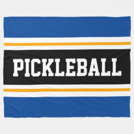 Roligt Athletic Blue White PICKLEBALL Rand Fleecefilt