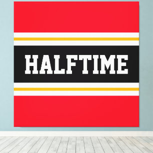 Roligt Athletic Bright Red Black HALFTIME Rand Canvastryck