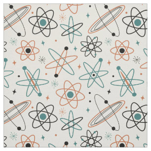 Roligt Atomrymdens medelårhundrade Mönster Tyg