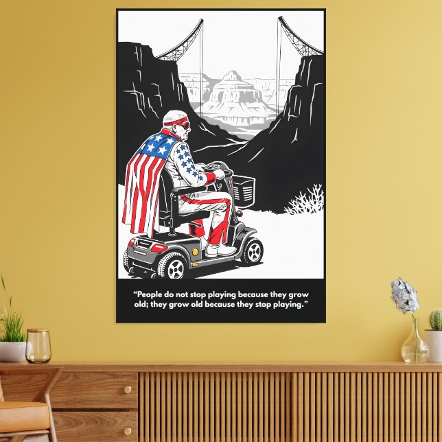 Roligt att bli äldre Amerikan Canvastryck (Insitu (Vardagsrum))