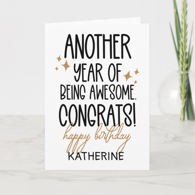 Roligt att bli äldre födelsedag för vän kort (Framsida)