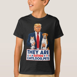 Roligt att de äter hundarna katterna husdjuren t shirt