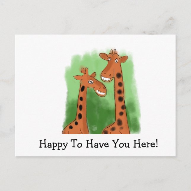 Roligt att du är här vykort (Framsida)