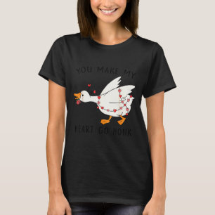 Roligt att du får mitt hjärta att gå Honk Gås Hjär T Shirt