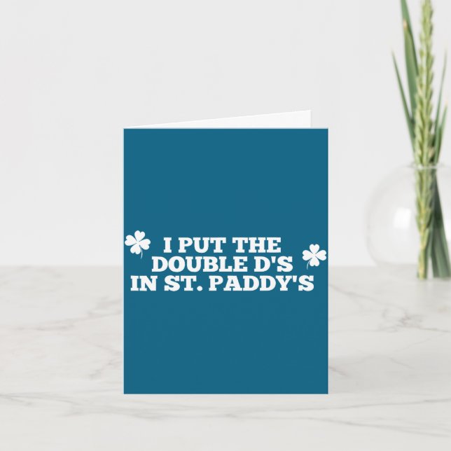 Roligt att dubbla d:na i st paddys day patrick kort (Framsida)