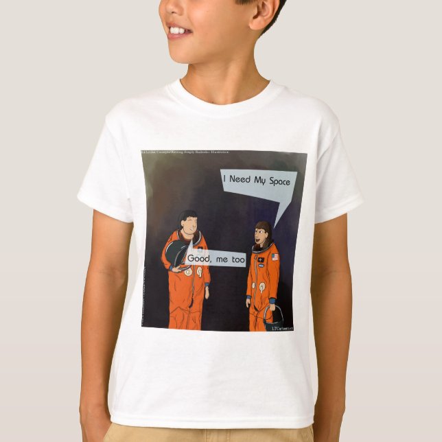 Roligt att jag behöver mitt utrymme t shirt (Framsida)