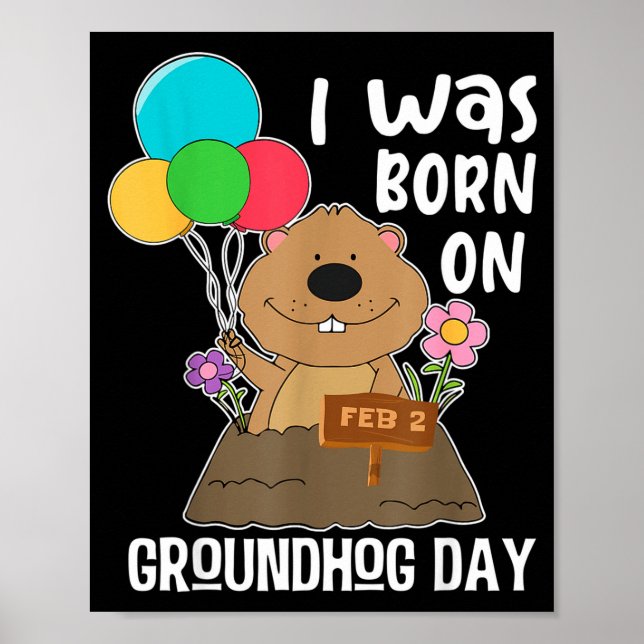 Roligt att jag föddes på Groundhog Day Poster (Framsidan)