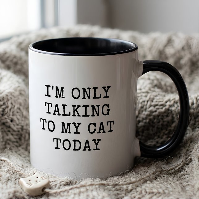 Roligt att jag idag bara pratar med min katt Kattä Mugg (Skapare uppladdad)