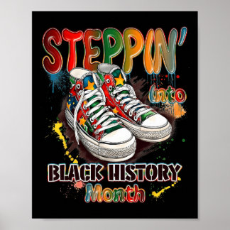Roligt att kliva in i Black History Month-skor i j Poster