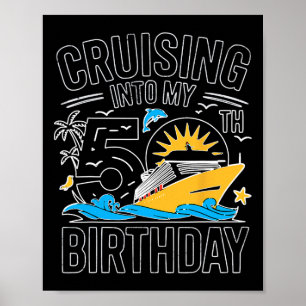 Roligt att kryssa in i min 50-årsdag Medelhavet Poster