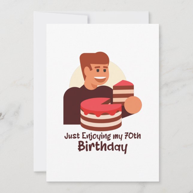 roligt att njuta av min 70-årsdag ord spara datumet (Framsida)