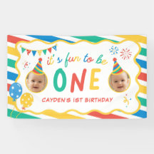 Roligt att vara en pojke Färgrik 1-årsdag