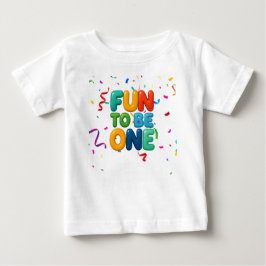 Roligt att vara ett, Färgglatt Konfetti 1-årsdag T Shirt