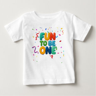 Roligt att vara ett, Färgglatt Konfetti 1-årsdag T Shirt