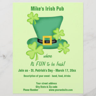 Roligt att vara Irish St. Patrick's Business Promo Reklamblad