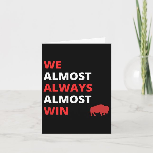 Roligt att vi Nästan Alltid Nästan Vinner' Fotboll Kort (Framsida)