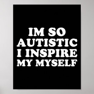 Roligt Autism Awareness Jag är Autistic Proud Kids Poster