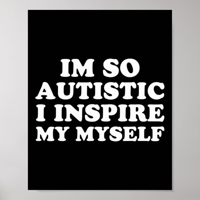 Roligt Autism Awareness Jag är Autistic Proud Kids Poster (Framsidan)