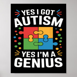 Roligt Autism Medvetenhet Barn Autistiskt Pussel A Poster